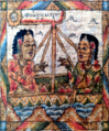 Lintang Pra Sarat in the cloth (CC-BY UPTD Museum Bali)