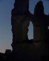 Arcturus in twilight (CC BY Paolo Palma 2025). Single shots with Nikon coolpix p510 taken on 12 november 2025 from about 150 metres of distance. Walls of Santo Stefano, a 9th-century church, built on the ruins of a 2nd-century Roman villa. It located in the municipality of Anguillara Sabazia, near Rome, in Italy.