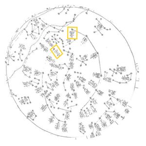 Shangcheng and Shaocheng in 18th Century Yixiang kaocheng Star Map