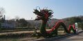 modern park decoration in shape of a Naga-like dragon in Hefei, China