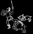 Orion on the Mainz Globe with one dog (drawing by SMH 2021)
