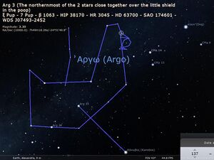 Stellarium star chart.