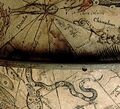 Hydrus on the celestial globe by Plancius/ Hondius (1597/8)