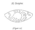 Scorpius zodiac sign on Mesopotamian seal print, Wallenfels (1993).