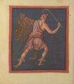 Orion and Lepus in Leiden Aratea, fol. 58 (thanks to Thuringian State Library).