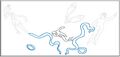 Map of the Kugel Globe, Cetus in the center of two lines with rings, drawing by SMH 2024, 2nd or 1st century BCE