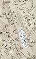 Constellation Le Compas (Circinus) in Lacaille's first map with his newly defined constellations (in French 1756). It forms a group with other drawing tools.