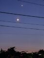 Moon and Venus in tropical dusk in Indonesia (Karimunjawa, SMH 2024).