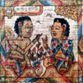 Lintang Kartika in the cloth (CC-BY UPTD Museum Bali)