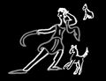 Orion with two dogs on the Kugel Globe (drawing by SMH 2021)