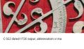 The astrolabe C022 dated 1720 has the marker with the abbreviation vi ma for viśākhāmātṛmanḍala