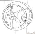 Mesopotamian "Man on the Moon" on clay tablet VAT 7851, drawing by Susanne M Hoffmann (CC BY 4.0, 2025).