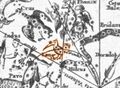 Tucana labelled "Lang" on an anonymous planisphere of the southern sky in the Bodel Nijenhuis Collection of the Leiden University Library (more information).