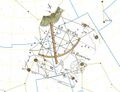 Stellarium map with historical map